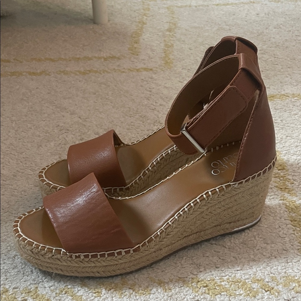 Franco Sarto Clemens Espadrille Wedge Sandals size 9